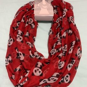 cold weather accessories red loop scarf
